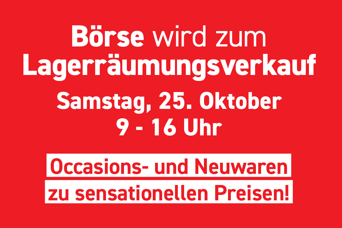 Lagerräumungsverkauf
